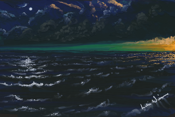moonlight-ocean